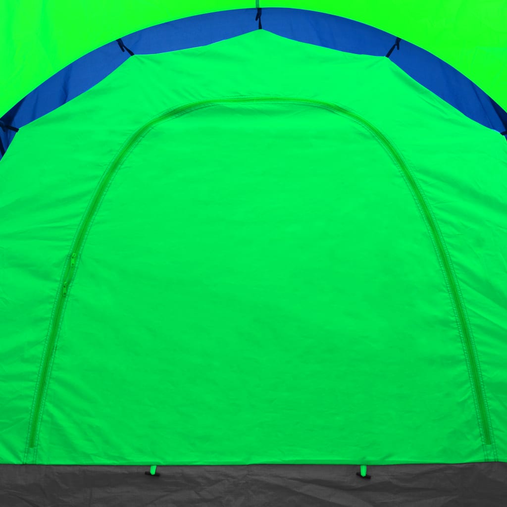 Tente de camping 9 personnes Bleu et Vert
