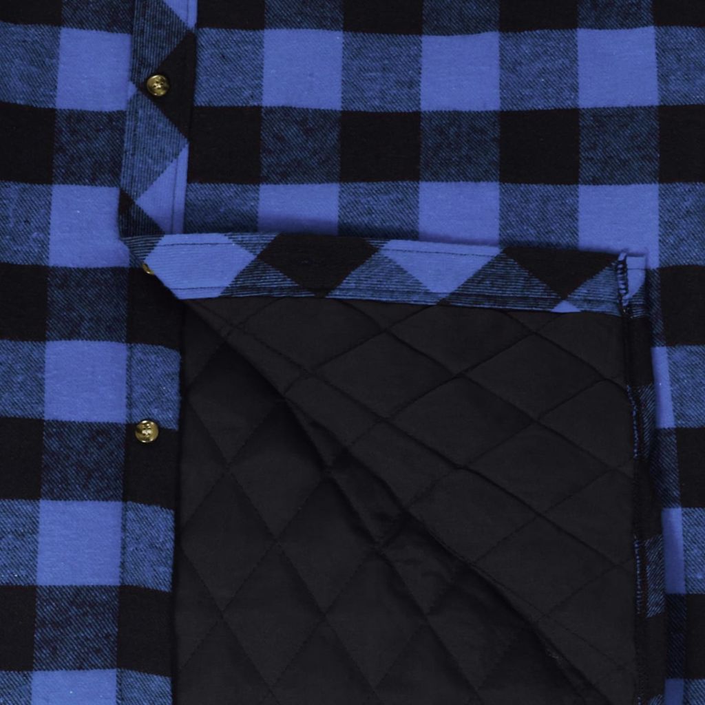 Chemise à carreaux matelassée Bleu-Noir Taille XXL