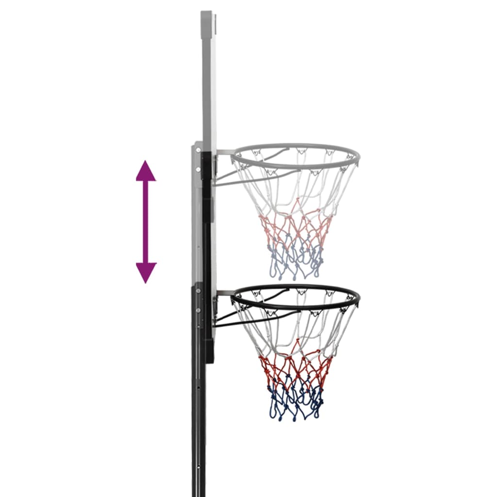 Basketball Stand Transparent 280-350 cm Polycarbonate