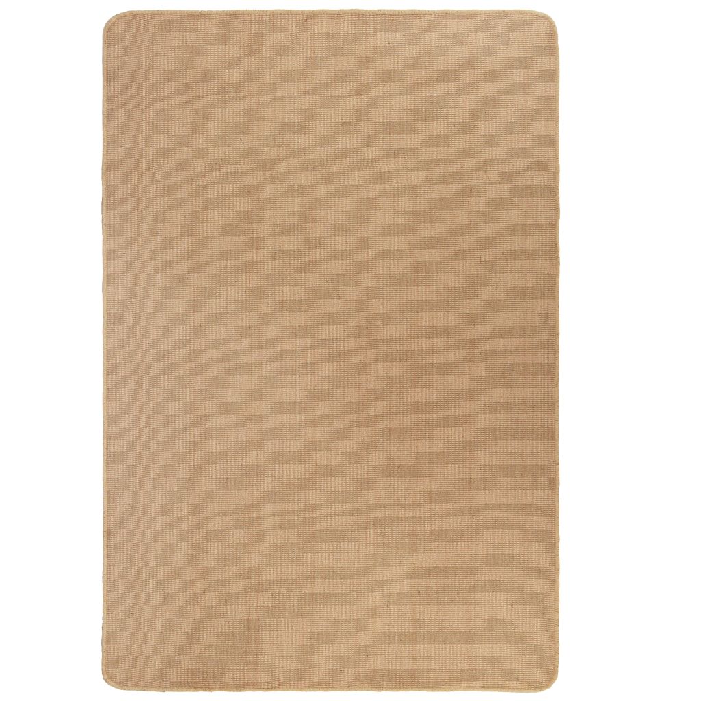 Area Rug Jute with Latex Backing 120x180 cm Natural