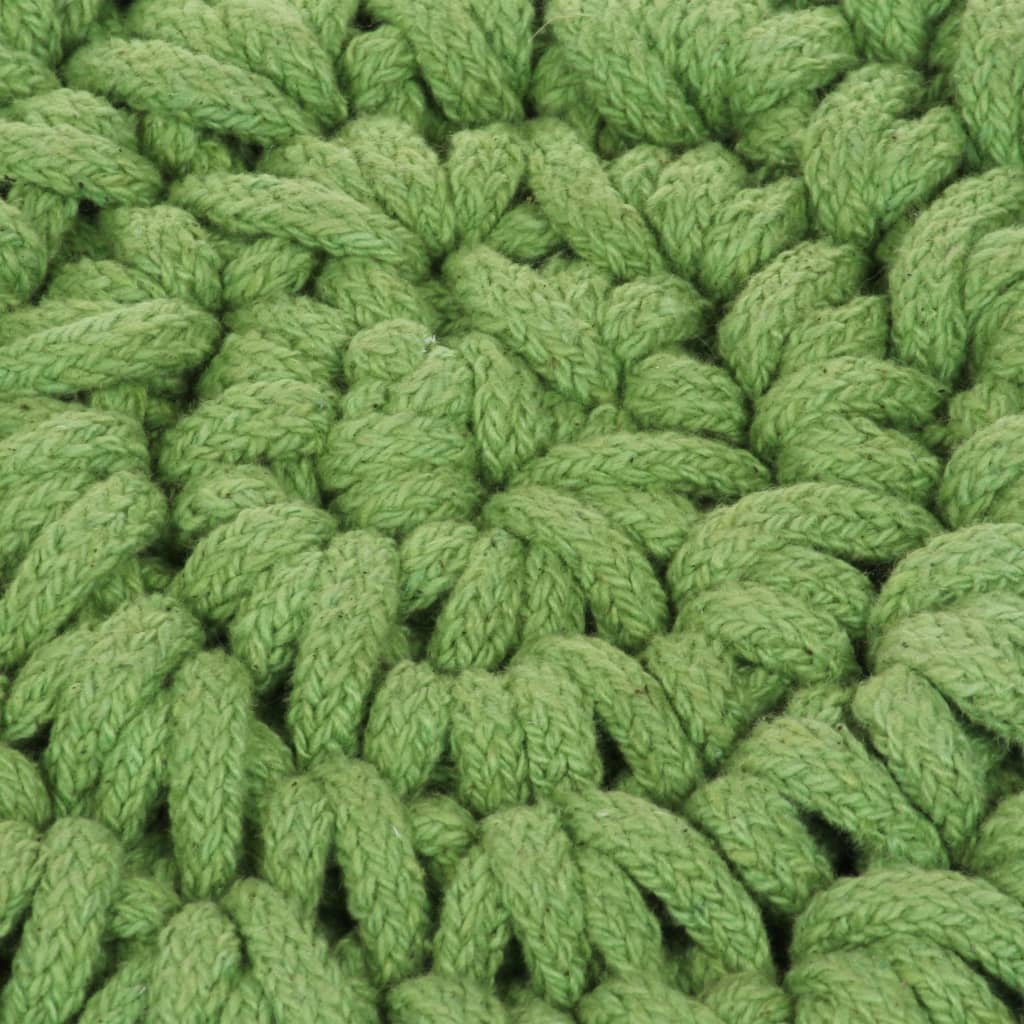 Coussin de plancher rond Coton tricoté 45 cm Vert