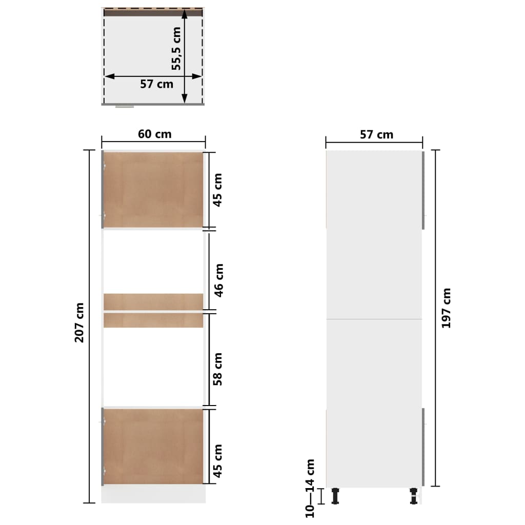 Runde Tischplatte Hellbraun Ø50x1,5 cm Behandeltes Eichenholz