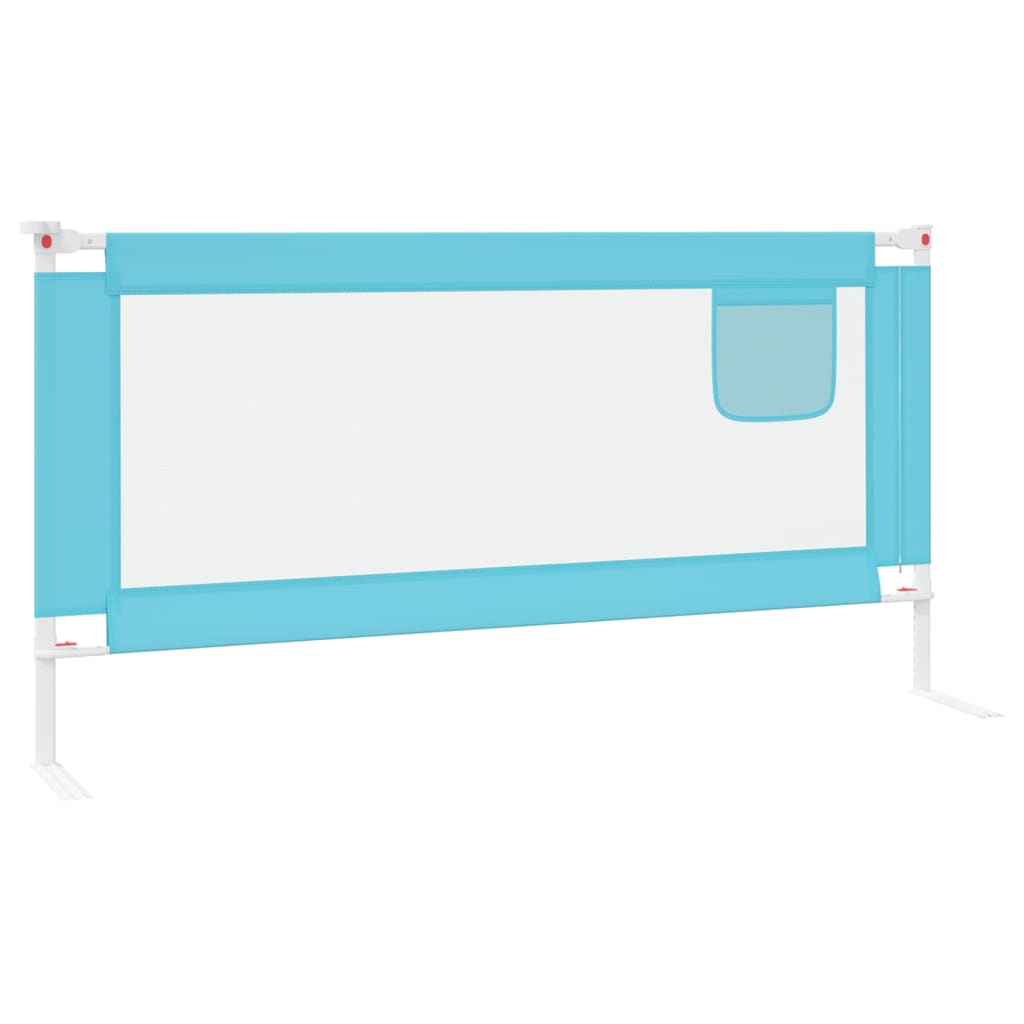 Toddler Safety Bed Rail Blue 180x25 cm Fabric