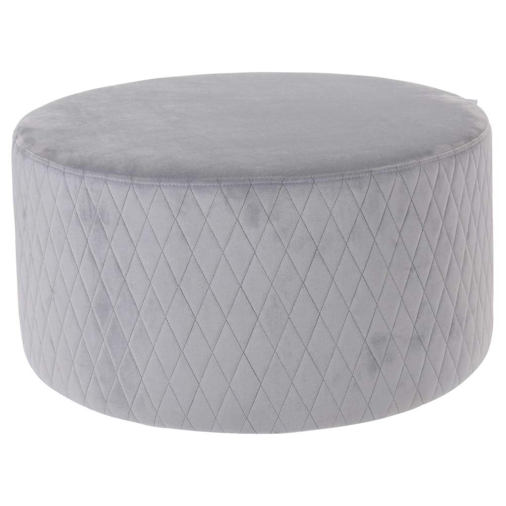 Home&Styling Pouf Velours 58x30 cm Gris clair