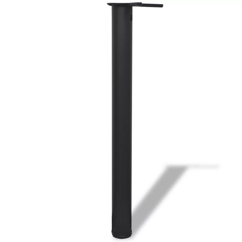 242139 4 Height Adjustable Table Legs Black 710 mm