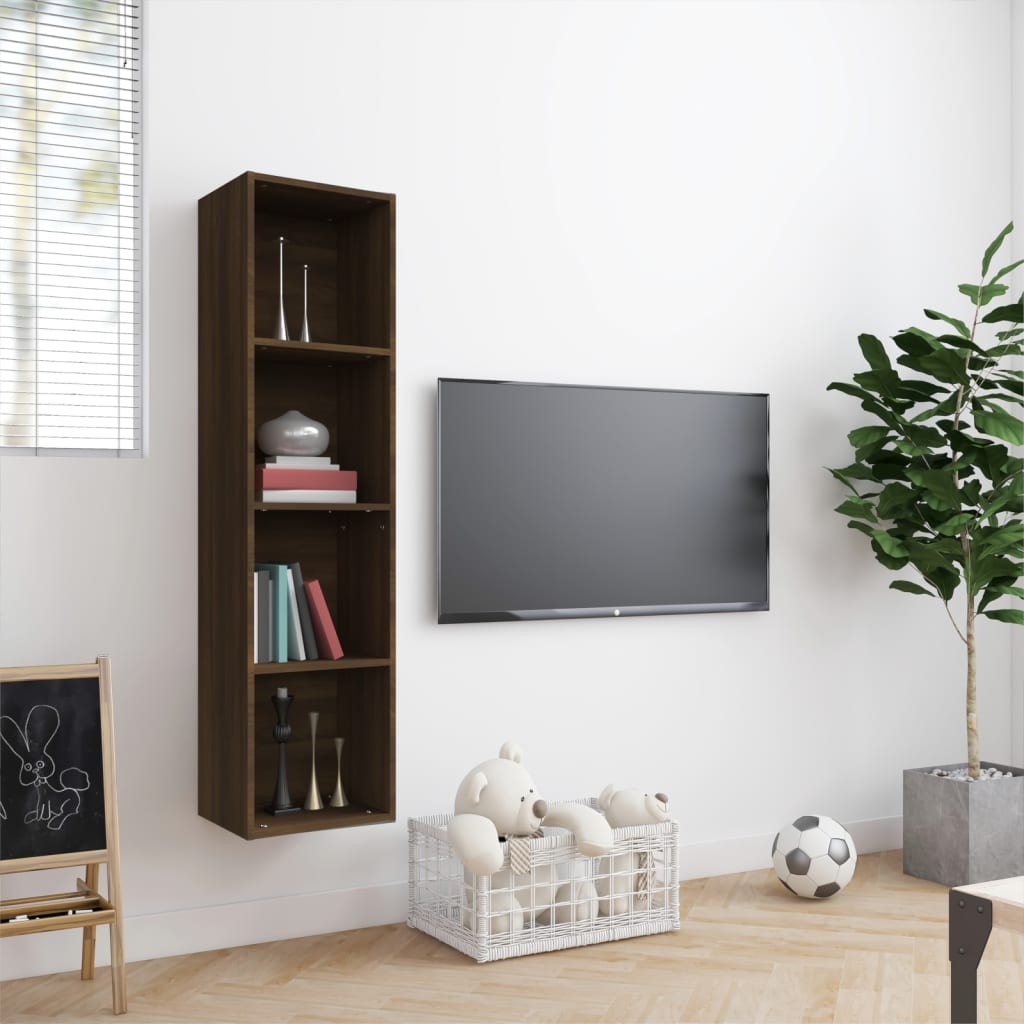 Book Cabinet/TV Cabinet Brown Oak 143x30x36cm Engineered Wood
