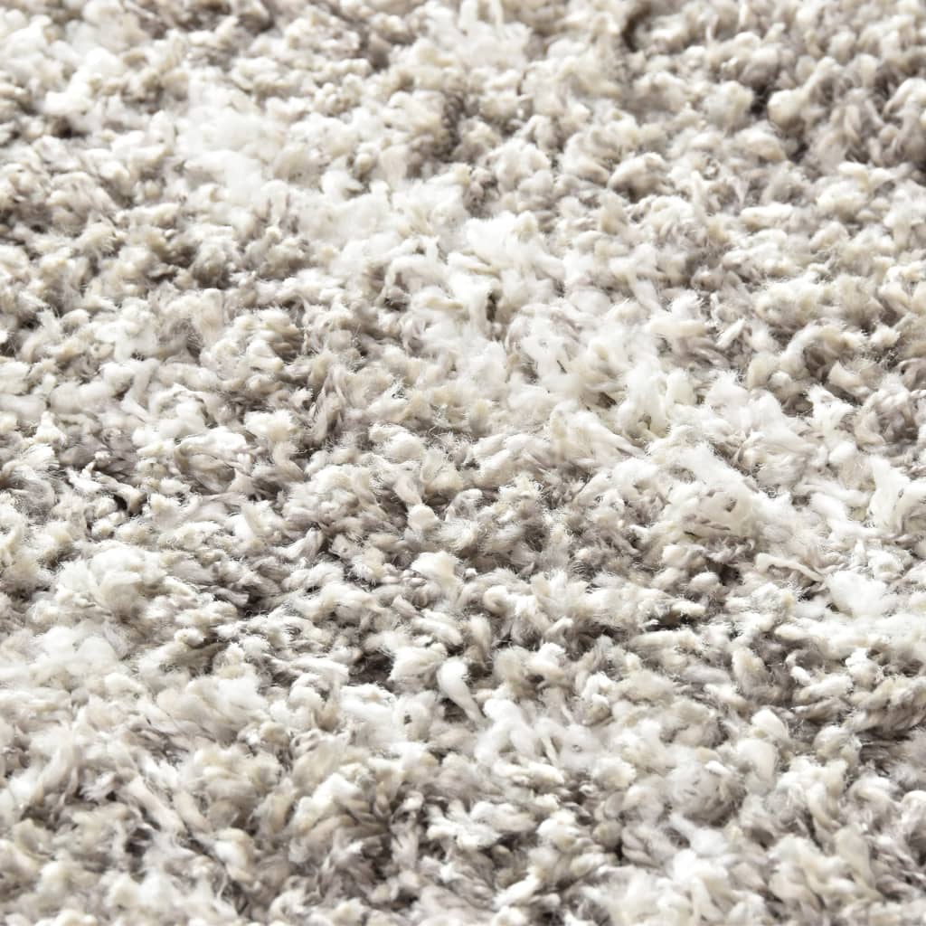 Berberteppich Hochflor PP Sandfarben und Beige 140 × 200 cm