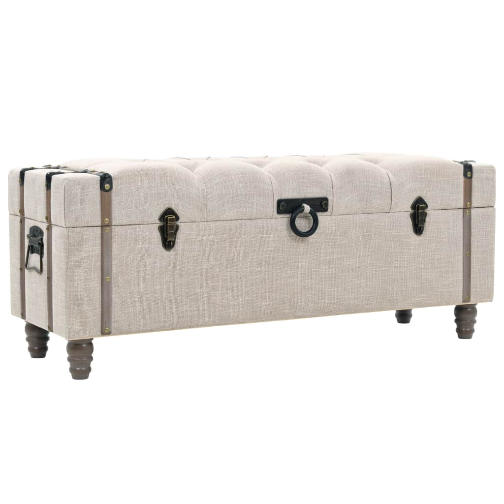 Storage Bench Set 3 Pieces Solid Wood and Steel 112x37x45 cm
