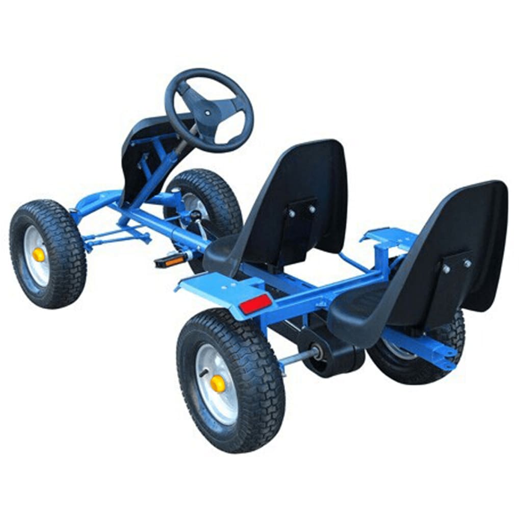 Go-Kart blau Zweisitzer mit Anhänger