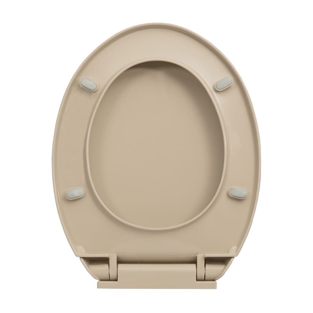 Soft-Close Toilet Seat Beige Oval