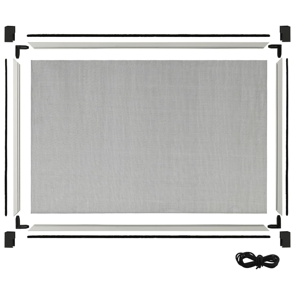 Ausziehbarer Insektenschutz für Fenster Weiss (75-143)x50 cm 