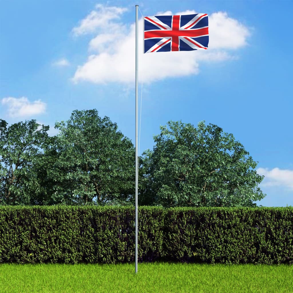 UK Flag and Pole Aluminium 4 m