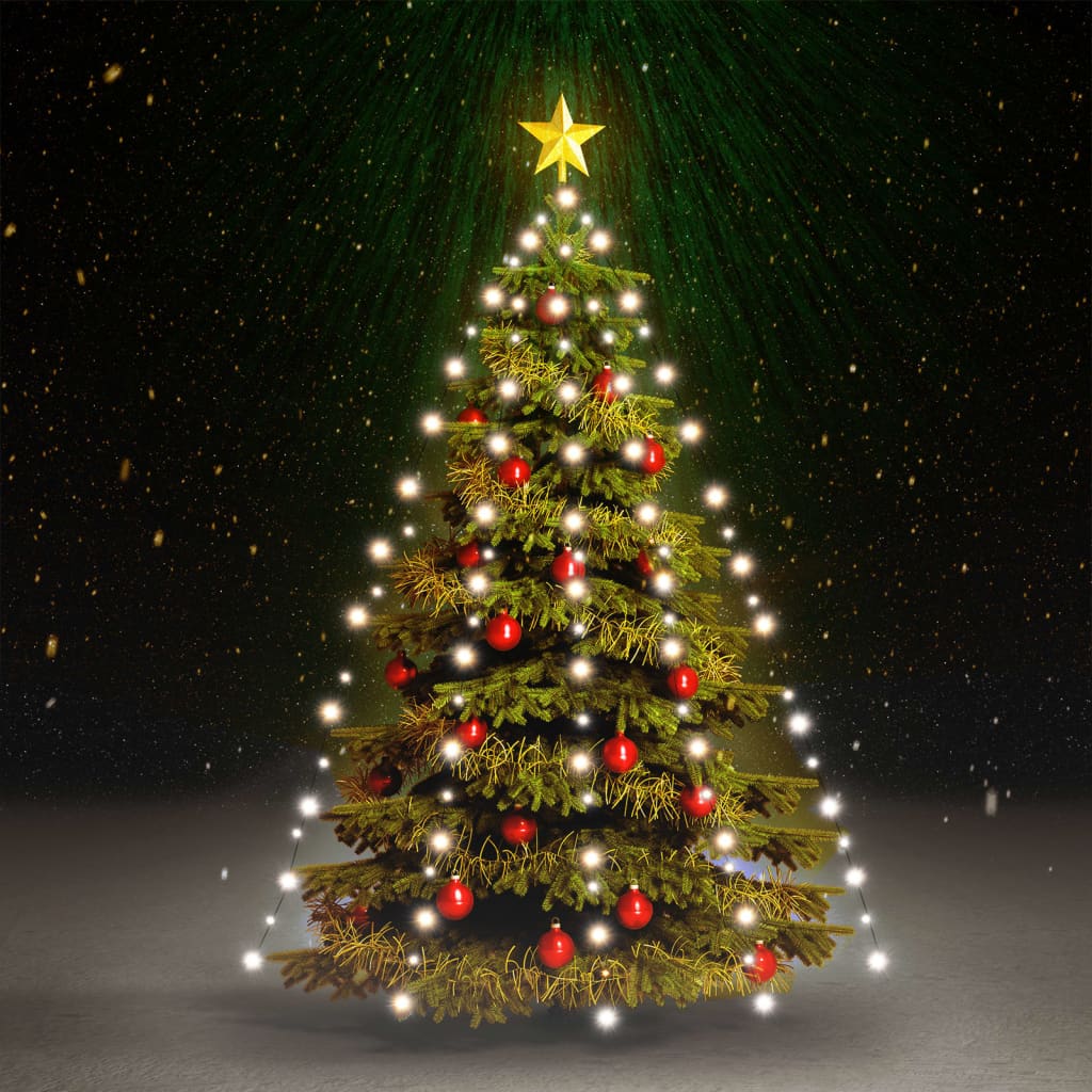 Weihnachtsbaum-Lichternetz mit 210 LEDs Kaltweiss 210 cm
