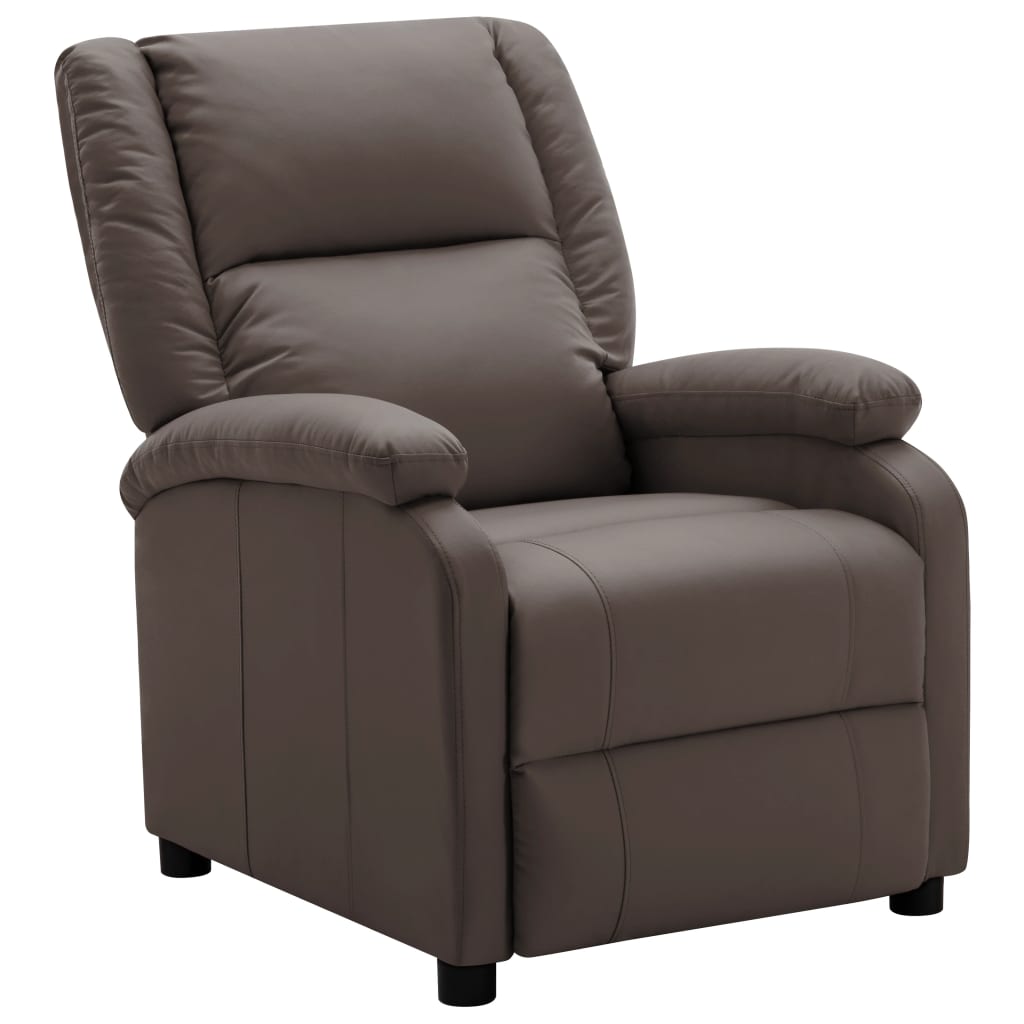 322438 Recliner Brown Faux Leather
