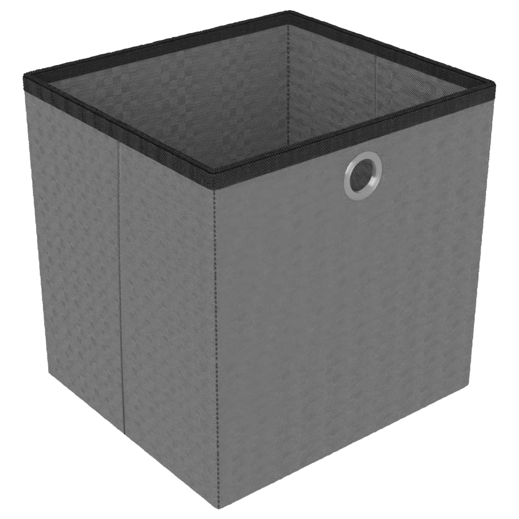 15-Cube Display Shelf with Boxes Black 103x30x175.5 cm Fabric