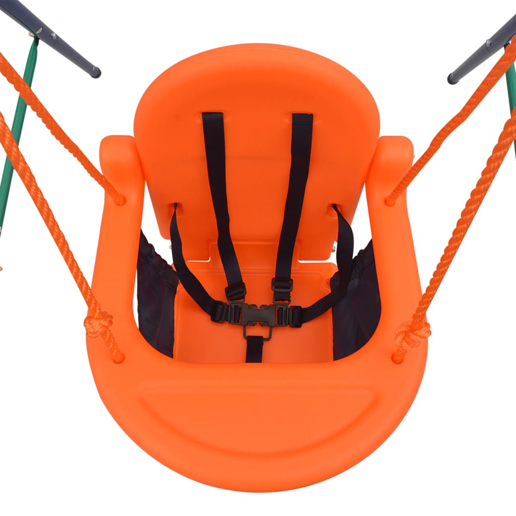 Balançoire pour enfants avec harnais de sécurité Orange