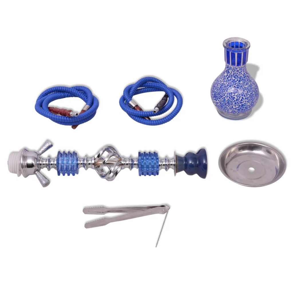 Water Pipe/Hookah/Shisha with 2 Hoses Blue 55 cm