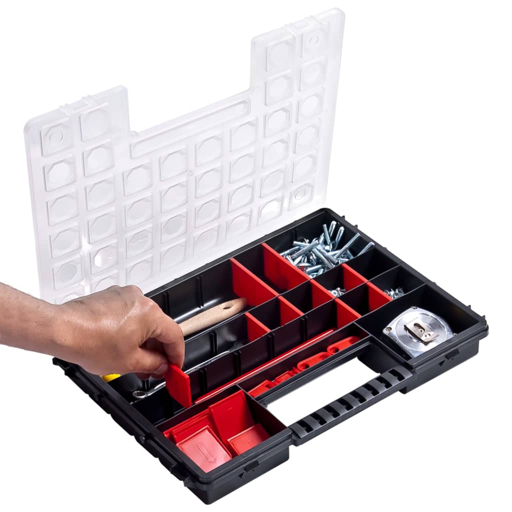 Assortment Boxes 5 pcs with Adjustable Dividers 385x283x50 mm Plastic