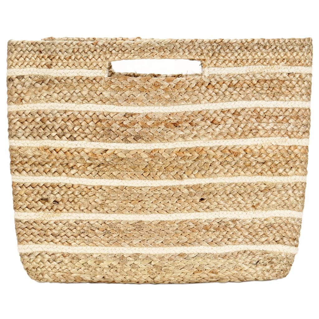 Shopper Bag Natural Stripe Handmade Jute