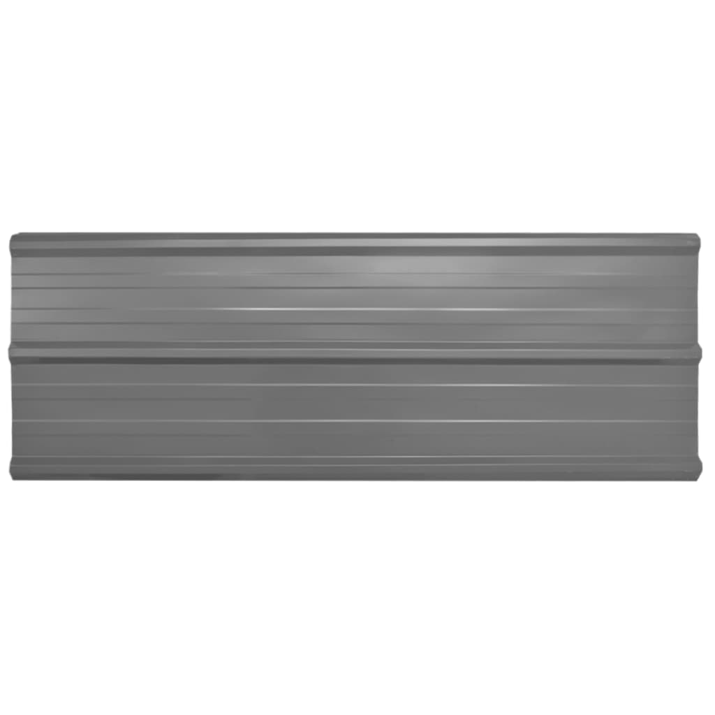 Dachpaneele 12 Stk verzinkter Stahl grau