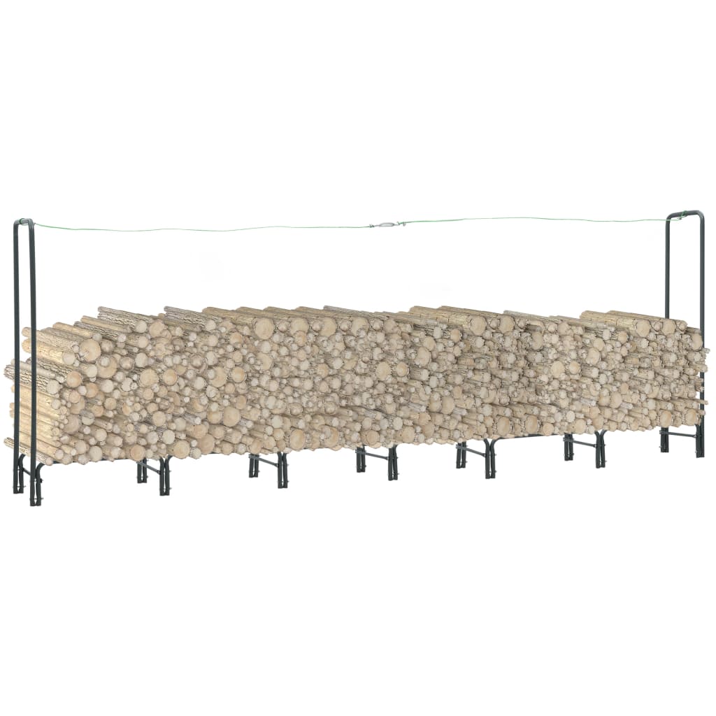 Brennholzregal Anthrazit 360×35×120 cm Stahl