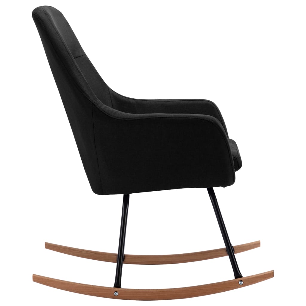 Rocking Chair Black Fabric
