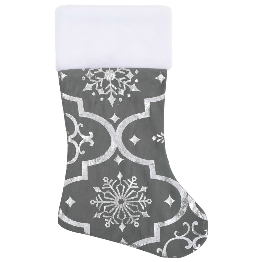 Luxus-Weihnachtsbaumdecke mit Socke Grau 90 cm Stoff