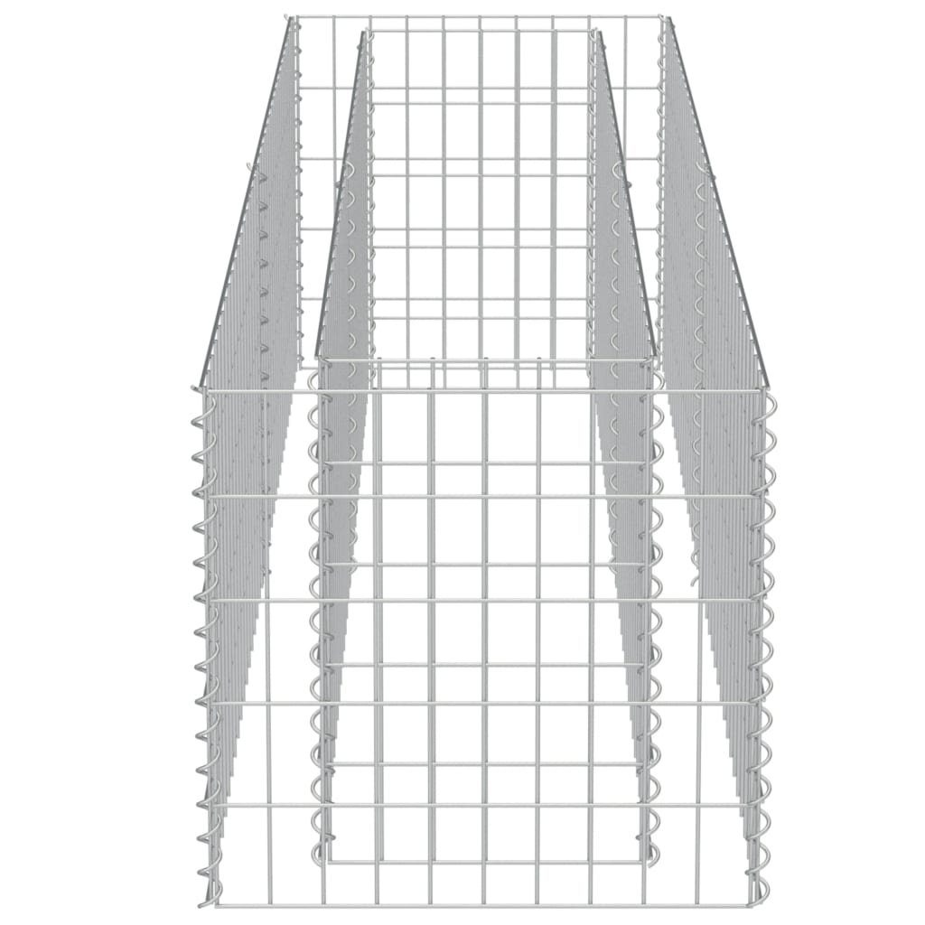  Gabionen-Hochbeet Verzinkter Stahl 180×50×50 cm