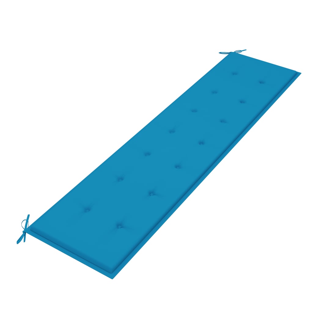 Coussin de banc de jardin bleu 200x50x3 cm tissu oxford