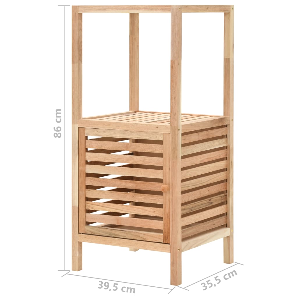 Bathroom Storage Cabinet Solid Walnut Wood 39.5x35.5x86 cm