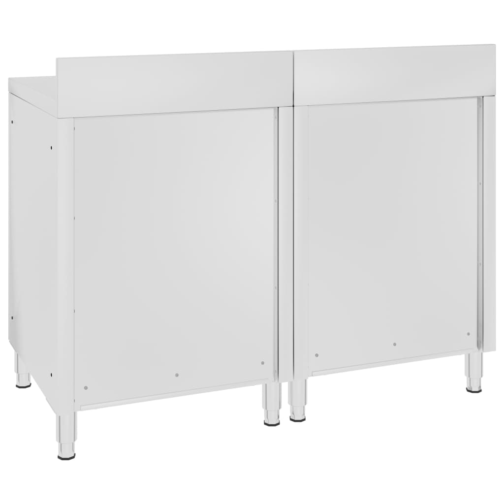 Commercial Work Table Cabinet 120x60x96 cm Stainless Steel