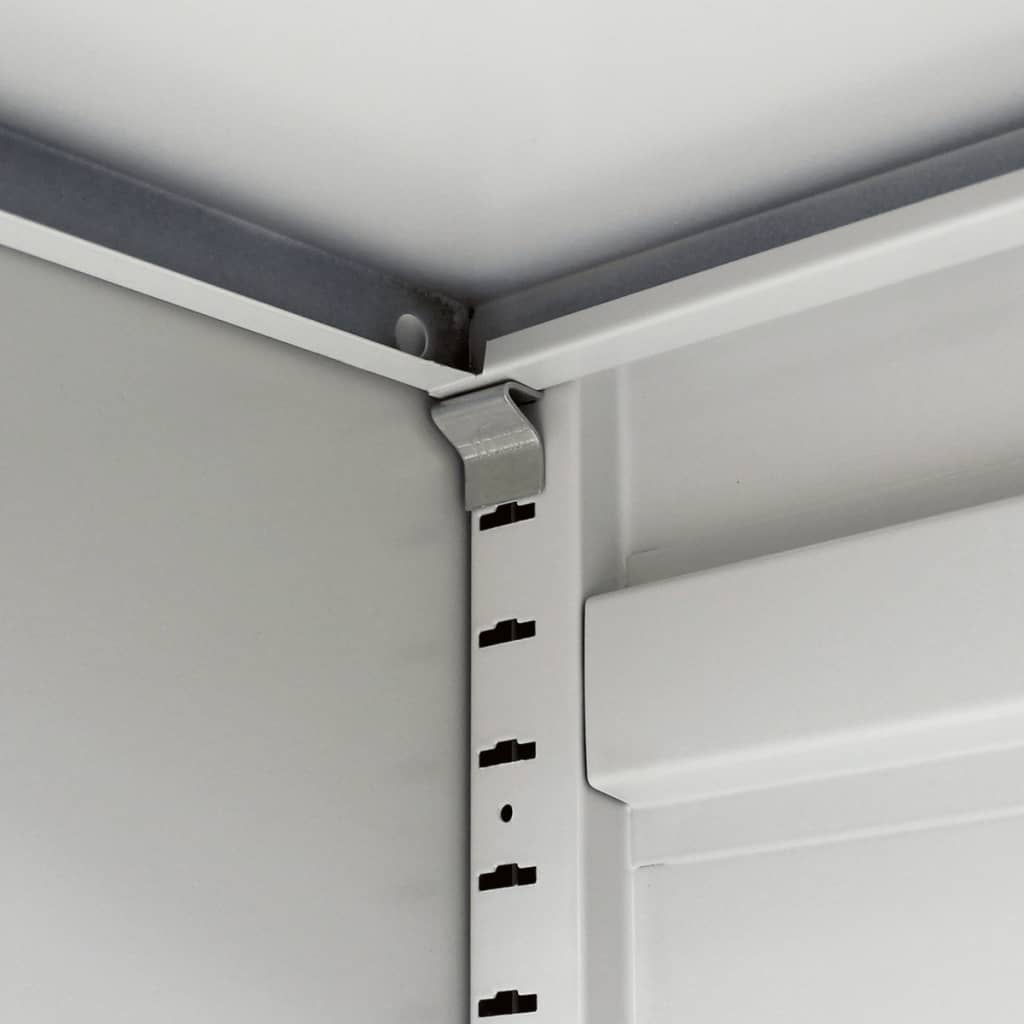 Office Cabinet 90x40x140cm Steel Grey