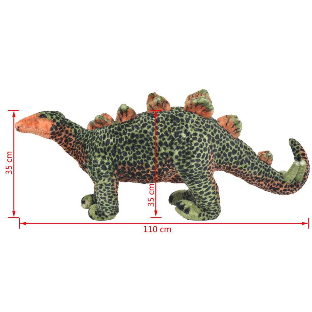 Plüschtier Stegosaurus Stehend Plüsch Grün und Orange XXL