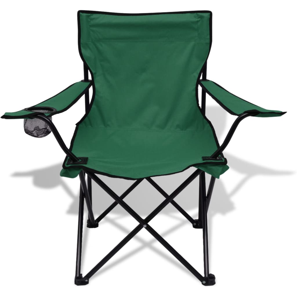 3-tlg. Campingmöbel Tisch + 2 Stühle Grün