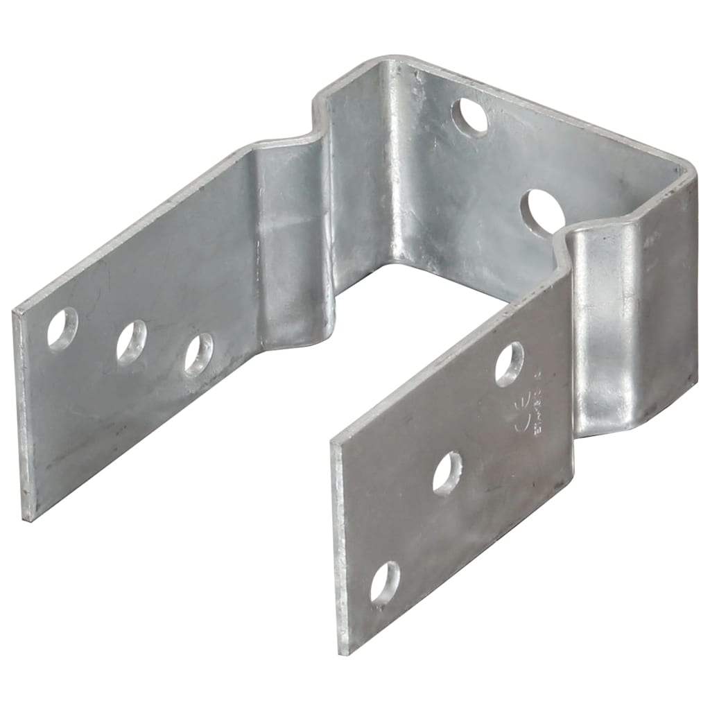 Fence Anchors 2 pcs Silver 9x6x15 cm Galvanised Steel