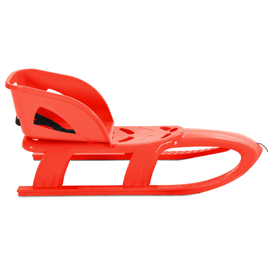 Sledge with Seat Red 102.5x40x23 cm Polypropylene
