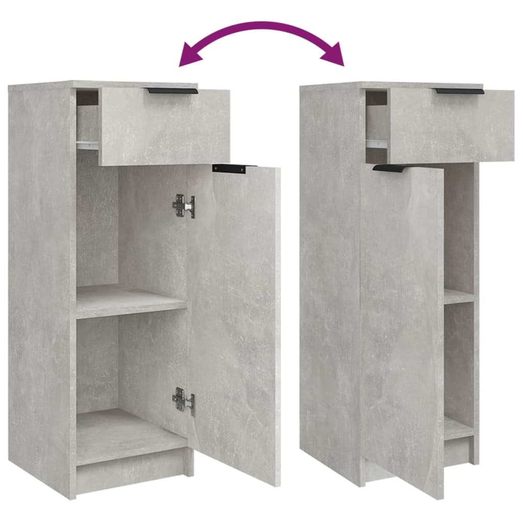 Bathroom Cabinet Concrete Grey 32x34x90 cm Engineered Wood