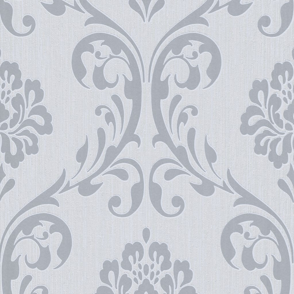 4 pcs Non-woven Wallpaper Rolls White 0.53x10 m Ornament