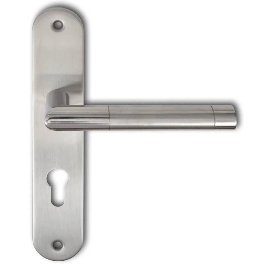 Door Lever Handle With PZ Plate Stainless Steel