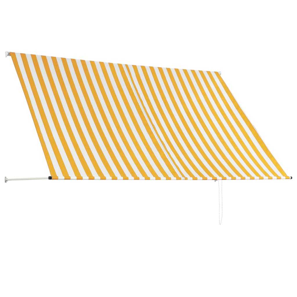 Einziehbare Markise 250×150 cm Gelb und Weiss