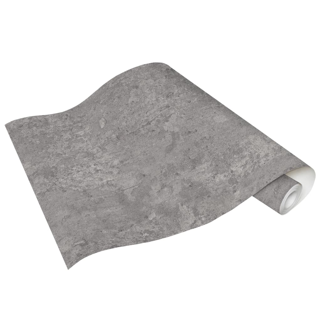 2 pcs Non-woven Wallpaper Rolls Concrete Grey 0.53x10 m