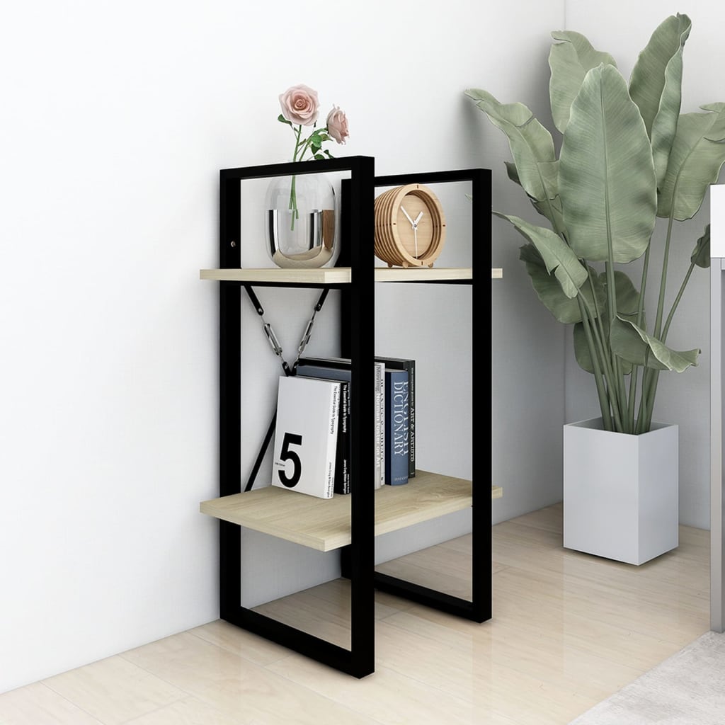 2-Tier Book Cabinet Sonoma Oak 40x30x70 cm Engineered Wood