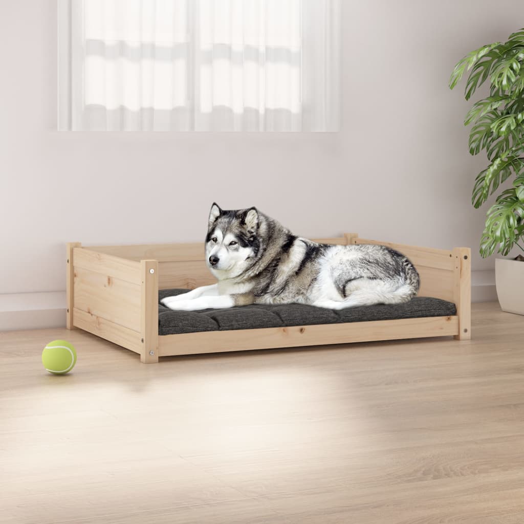 Dog Bed 105.5x75.5x28 cm Solid Pine Wood