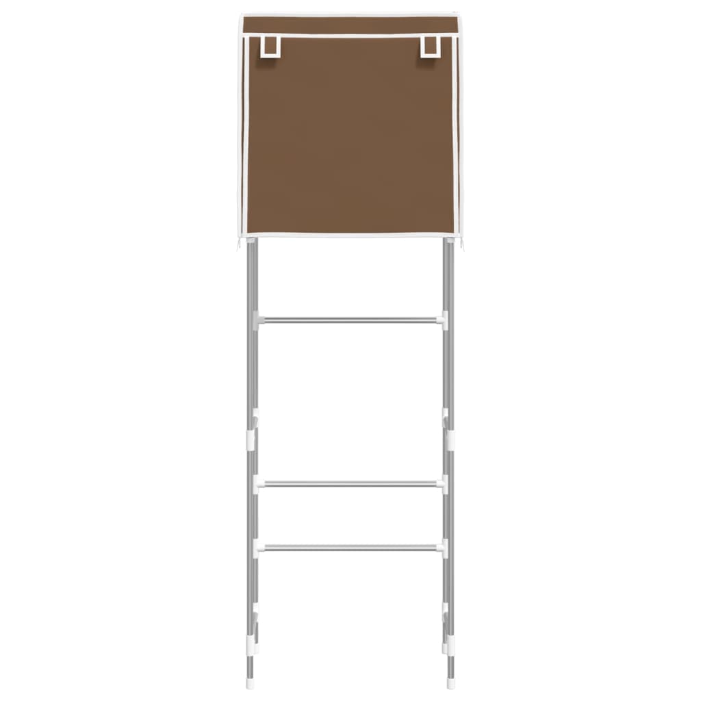 2-Tier Storage Rack over Toilet Brown 56x30x170 cm Iron