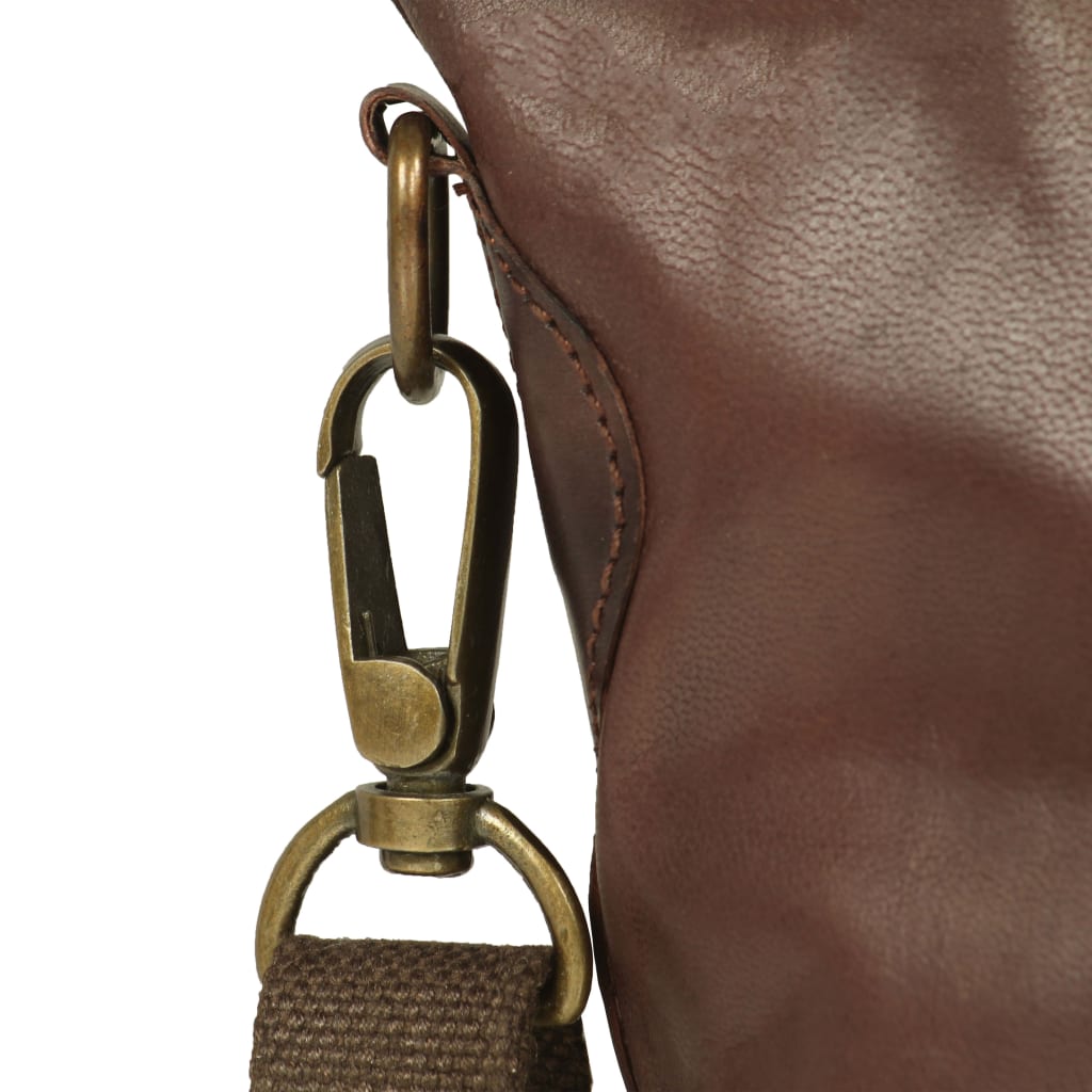 Ladies' Shopper Bag Real Leather Brown