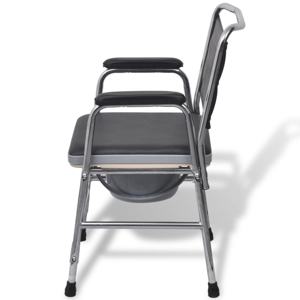 Commode Chair Steel Black