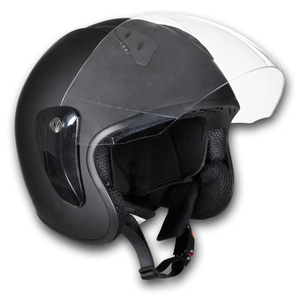 Motor Helmet Half Face S Black