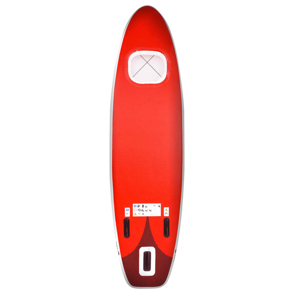 Inflatable Stand Up Paddle Board Set Red 300x76x10 cm