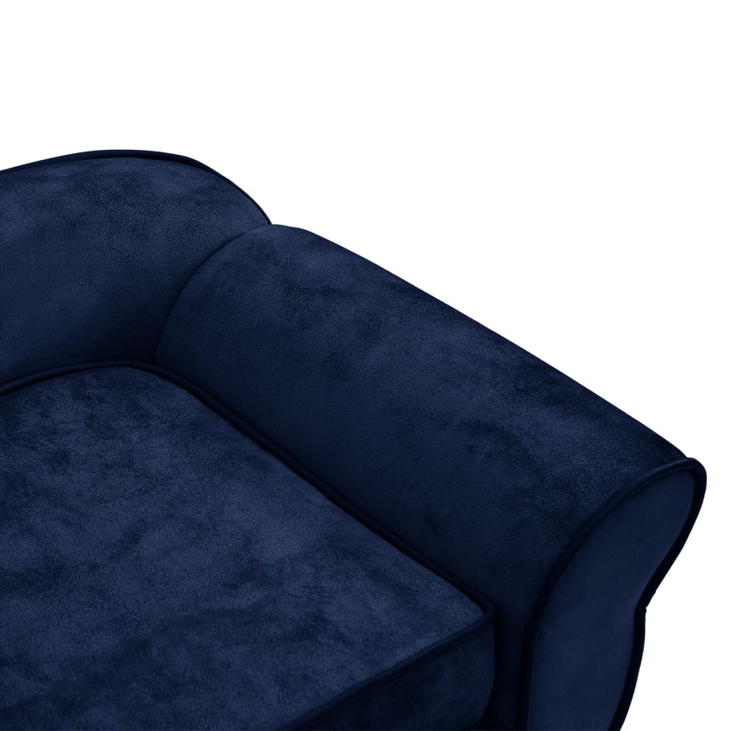 Canapé pour chien Bleu 72x45x30 cm Peluche