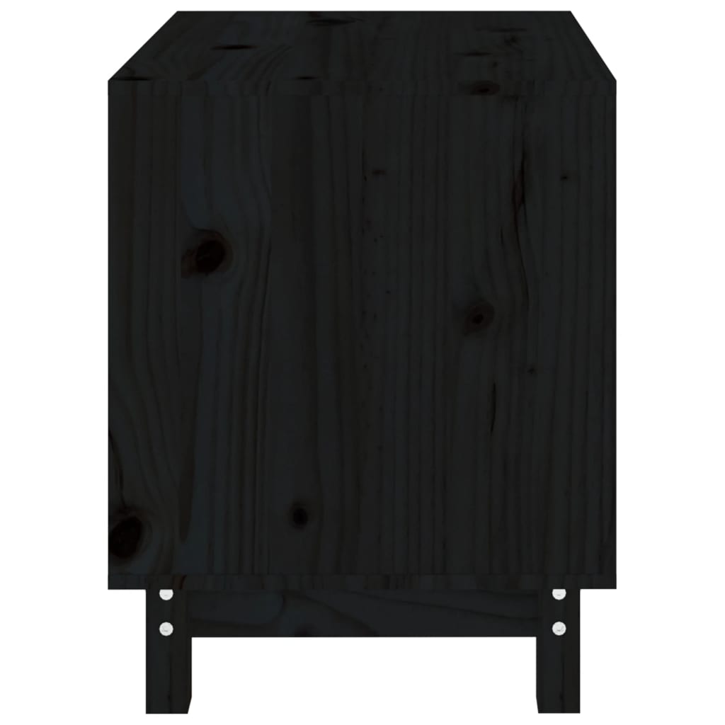 Dog House Black 60x45x57 cm Solid Wood Pine